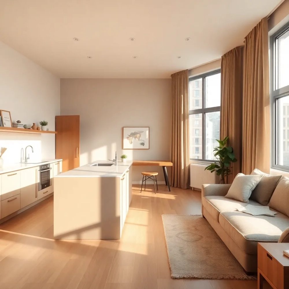 Aneks kuchenny z salonem w bloku