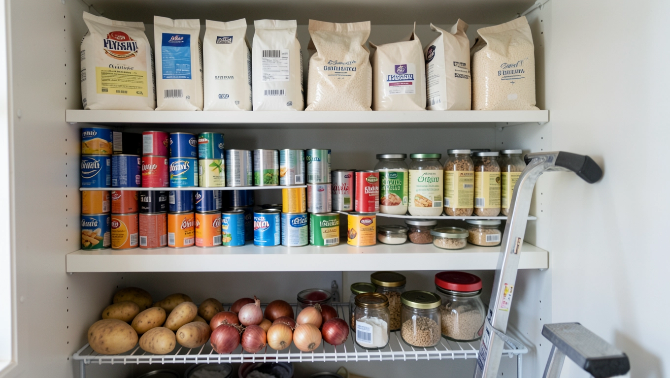 Aranżacja półek w spiżarni