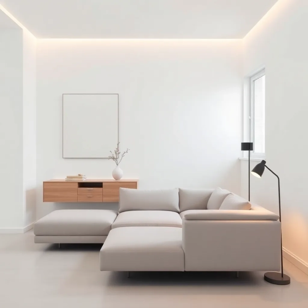 Aranżacja salonu w bloku 25m2