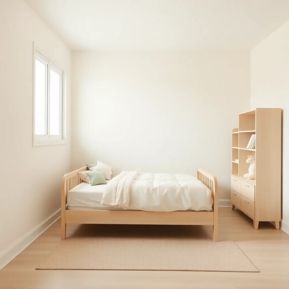 Beżowy pokój dla dziewczynki