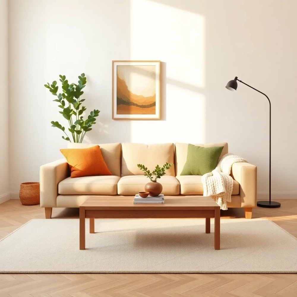 Białe ściany w salonie jakie dodatki