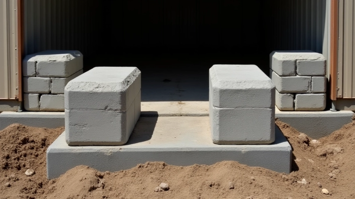 Bloczki betonowe pod garaż blaszany