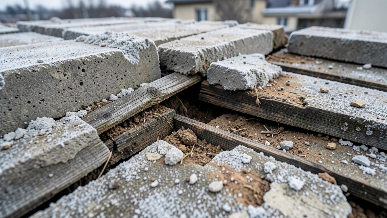 Bloczki betonowe pod taras wady, które wychodzą po pierwszej zimie