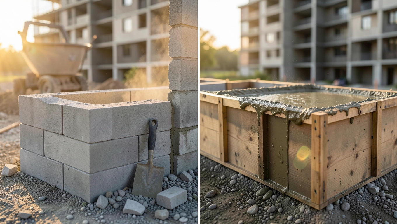 Bloczki vs. beton towarowy kiedy co stosować