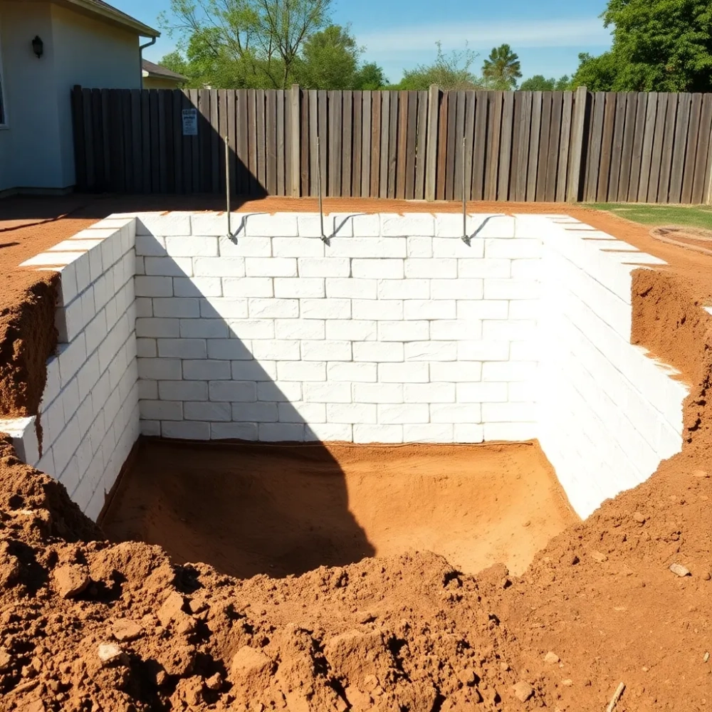 Budowa basenu z bloczków styropianowych