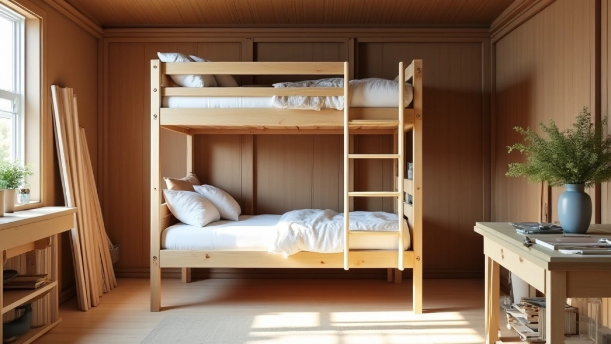 budowa łóżka piętrowego