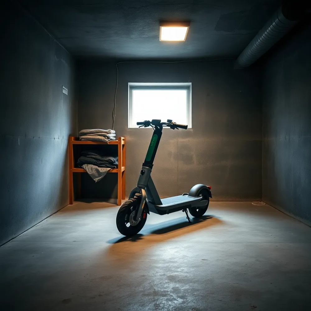 Czy można trzymać hulajnogę elektryczna w piwnicy