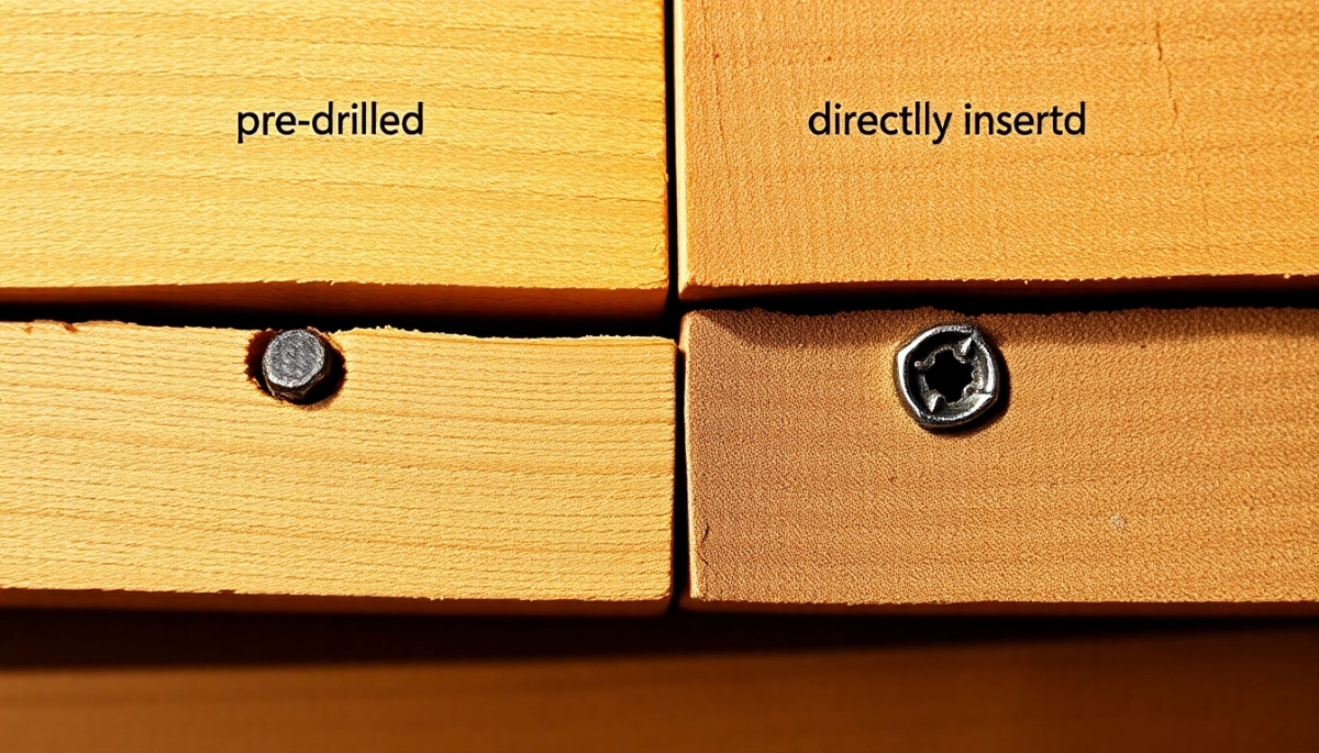 Czy wiercić otwory pod wkręty ciesielskie