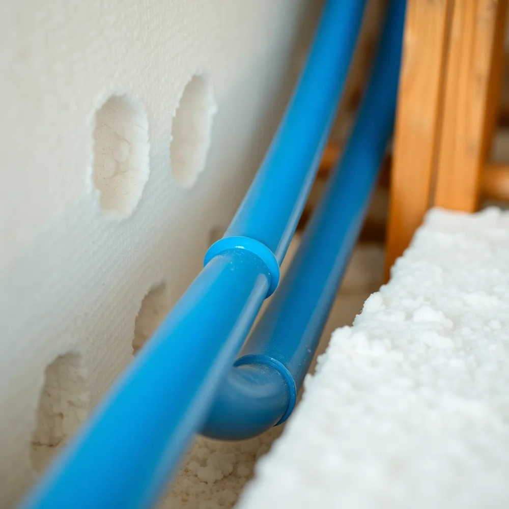 Czym zasypać rury w styropianie