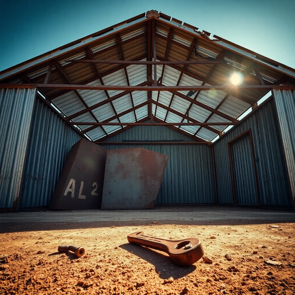 Demontaż garażu blaszanego