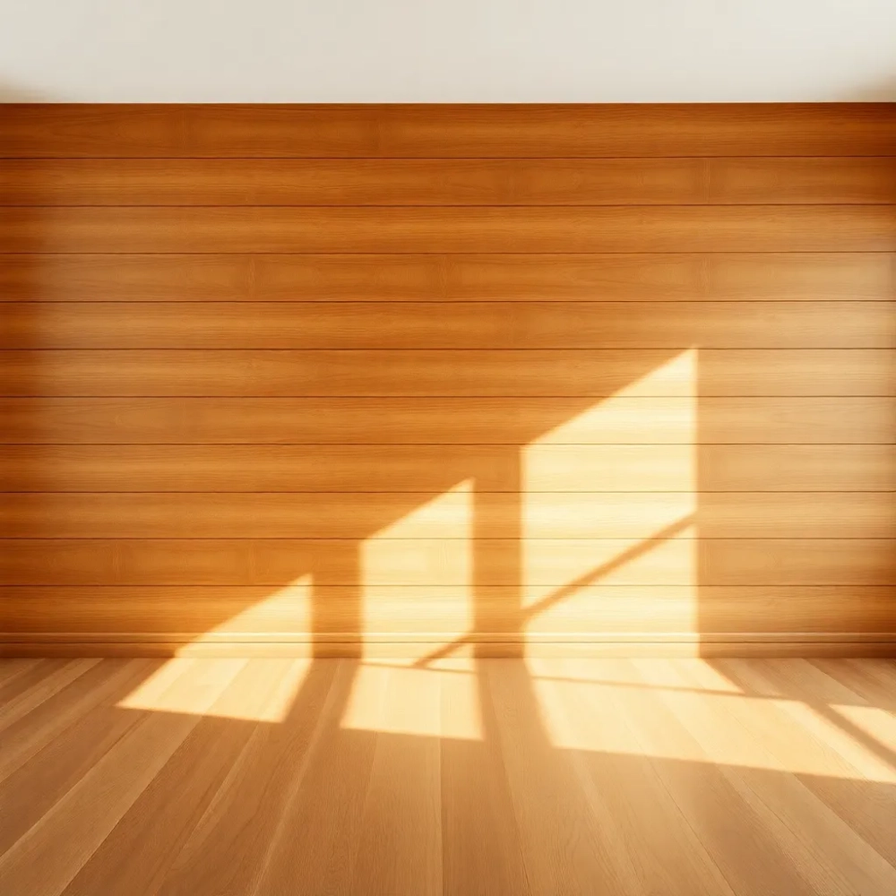 Deski na ścianę w salonie