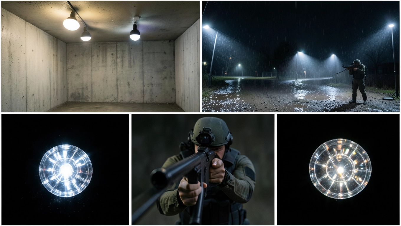 Dobór lamp LED do strzelnicy wewnętrznej i zewnętrznej