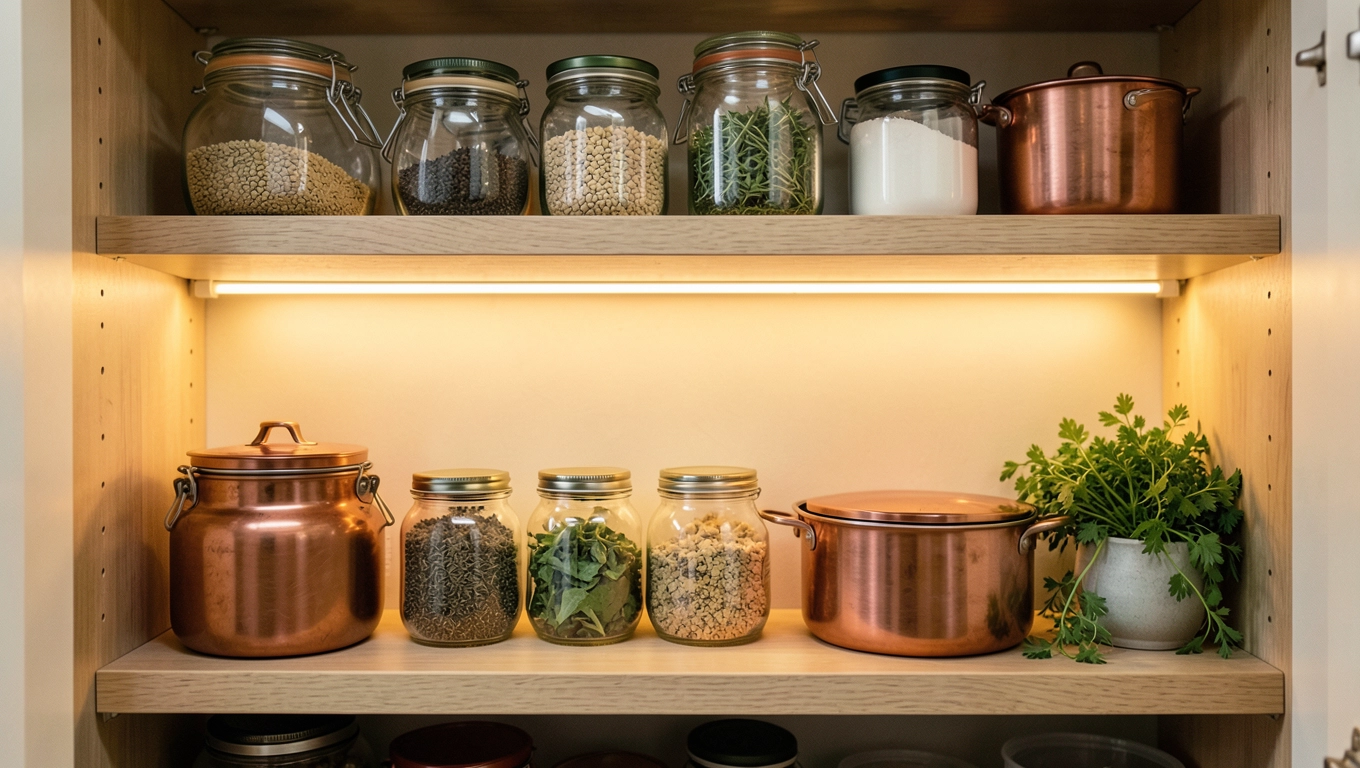 Dobór mocy i barwy światła w spiżarni