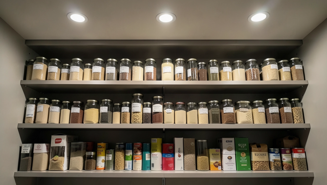 Doświetlenie regałów w spiżarni