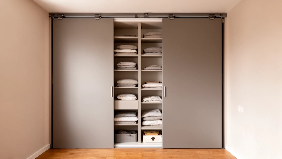 drzwi przesuwne na szynie sufitowej