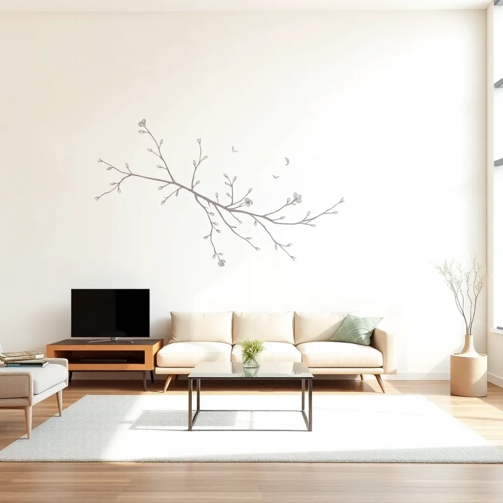 Duże naklejki na ścianę do salonu