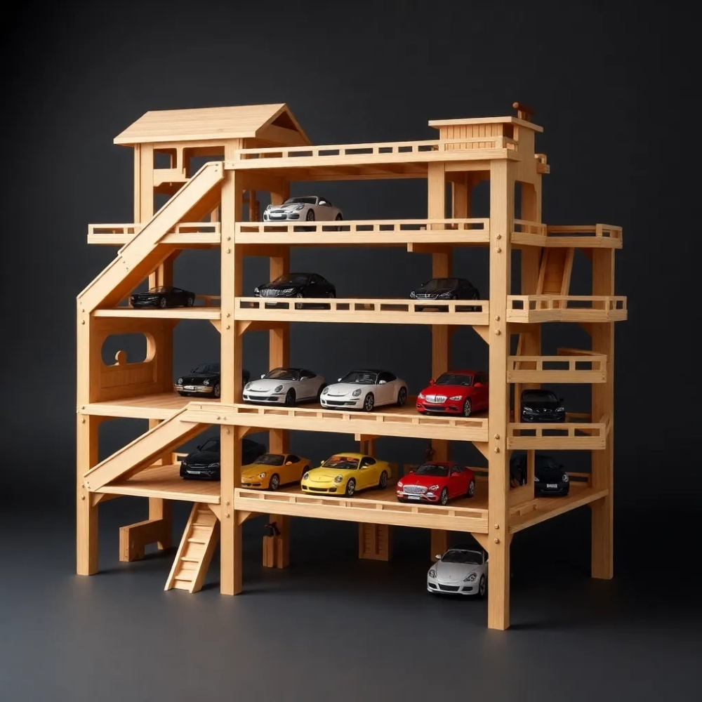 Duży Garaż drewniany dla dzieci