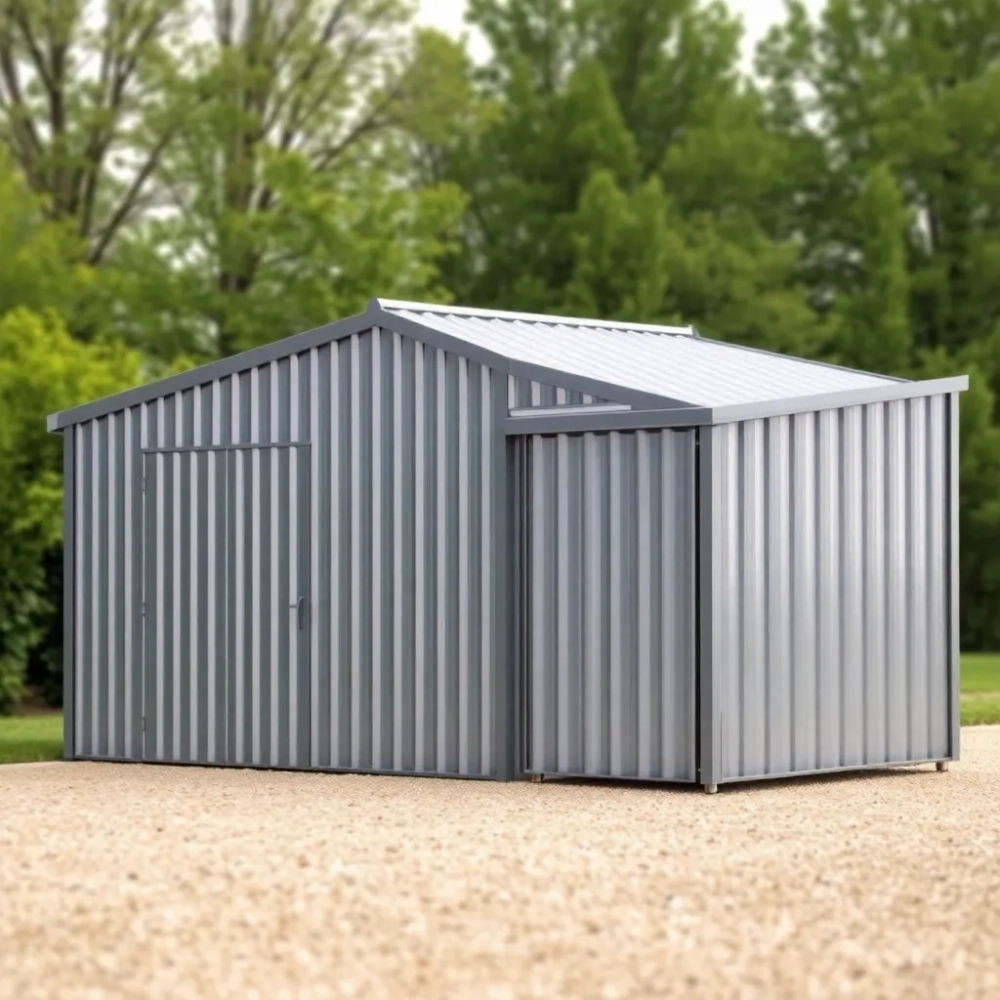 Garaż blaszany 6x5 z wiatą