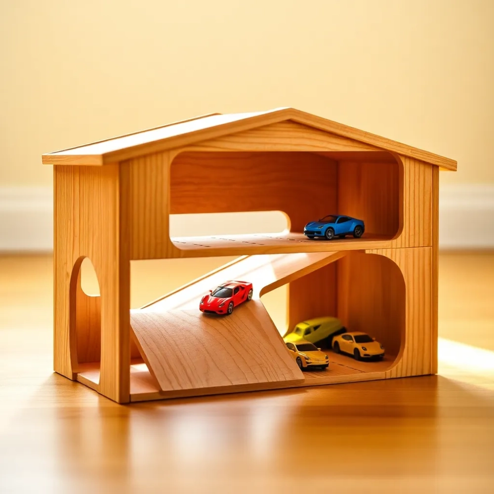 Garaż Dla autek drewniany