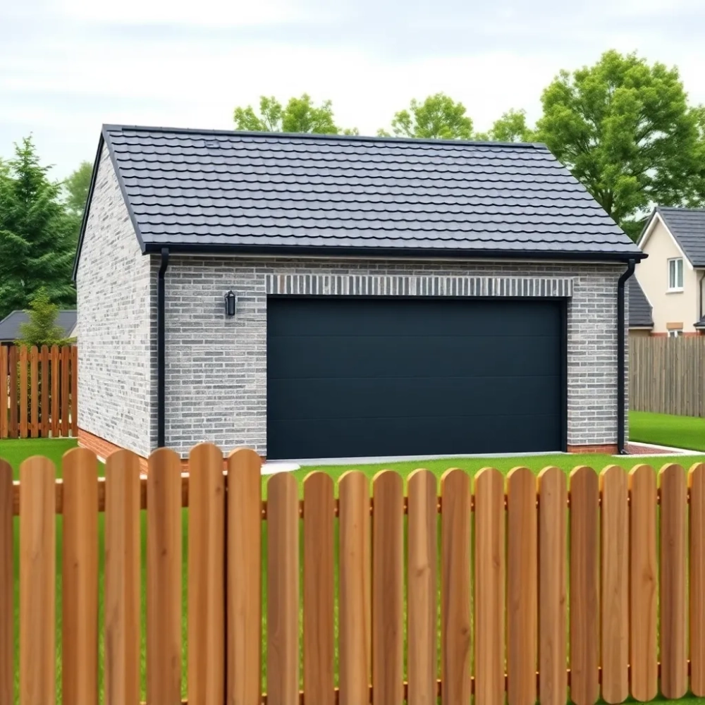 Garaż w granicy działki