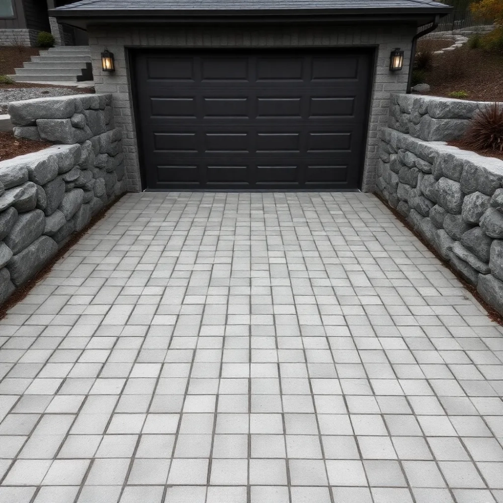 Garaż w piwnicy podjazd