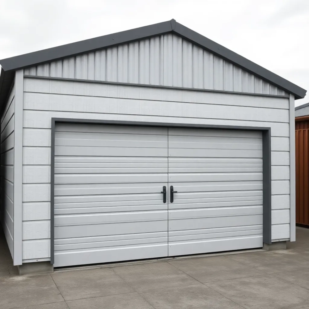 garaż z płyty warstwowej