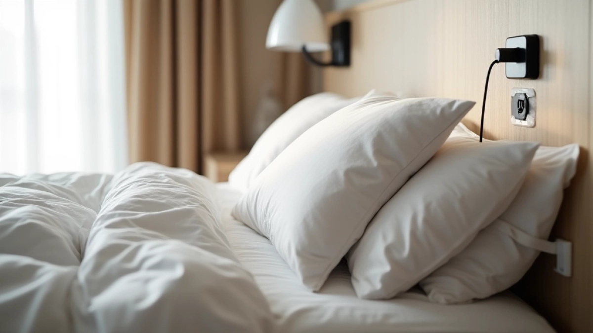 gniazdka przy łóżku wysokość