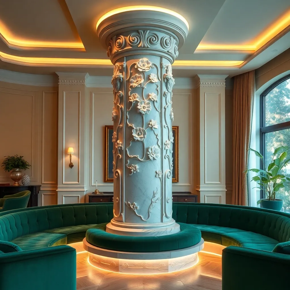 Jak ozdobić słup w salonie