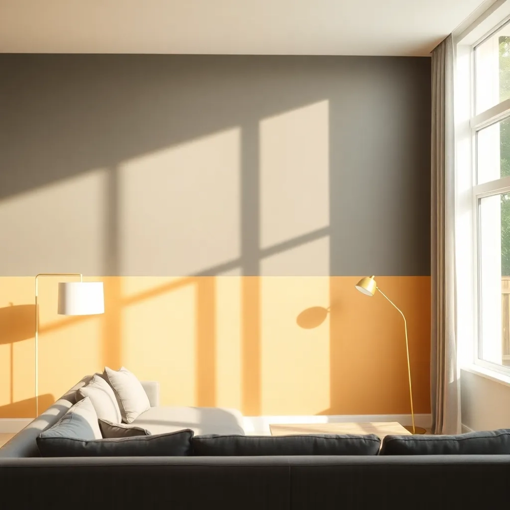 Jak pomalować salon na dwa kolory