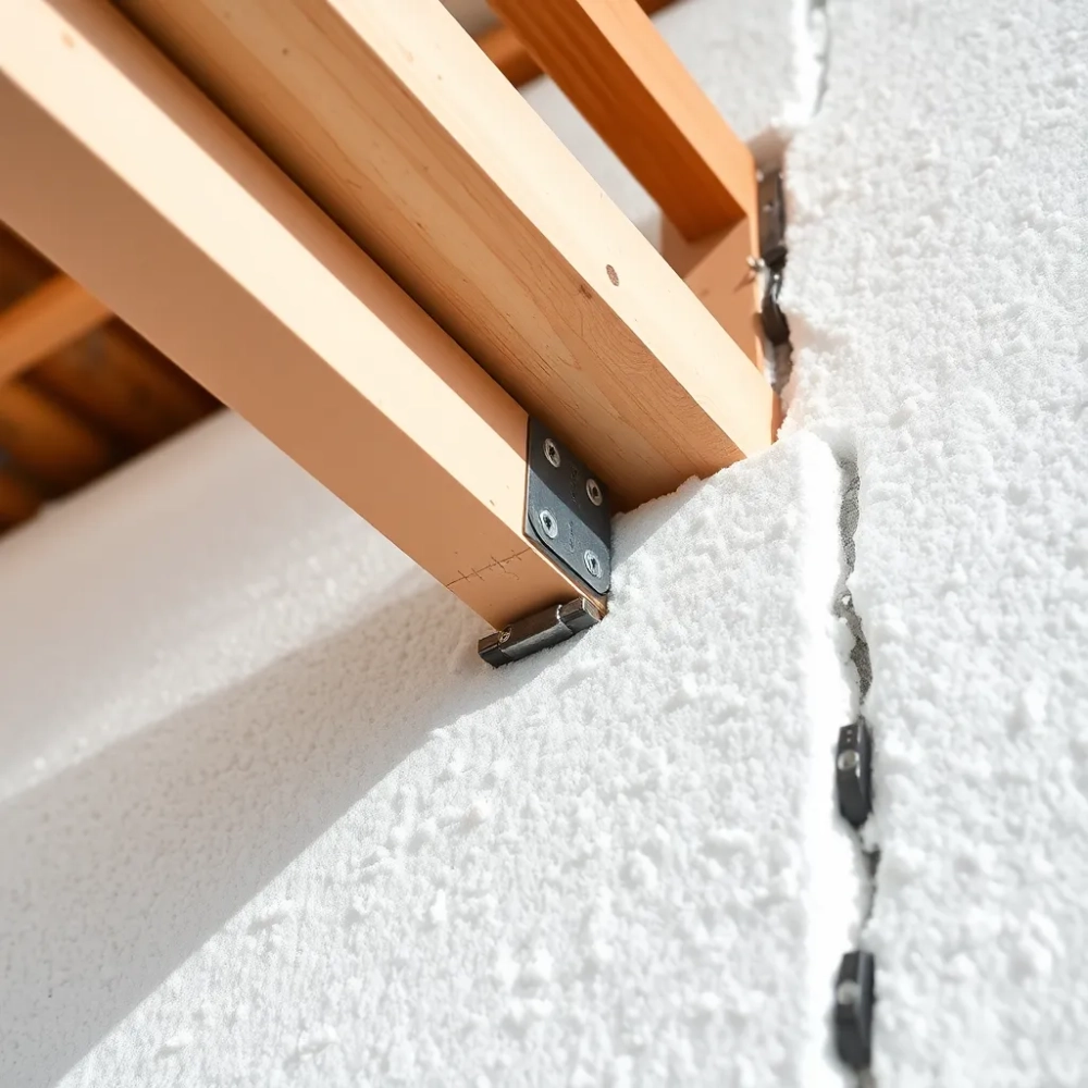 Jak przymocować belkę do elewacji przez styropian