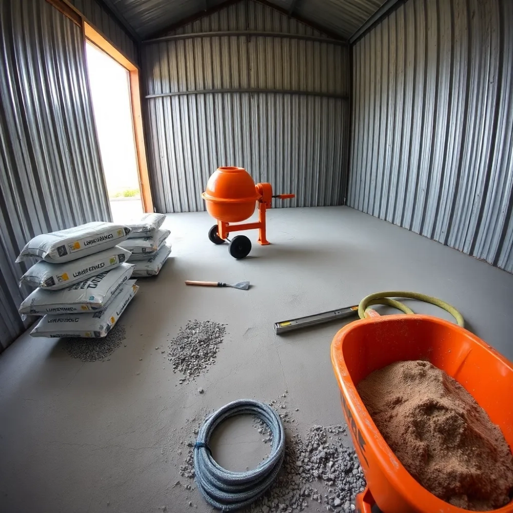 Jak zrobić wylewkę w garażu blaszanym