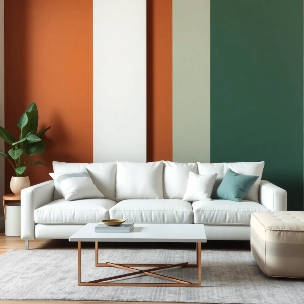 Jaki kolor ścian do białych mebli w salonie