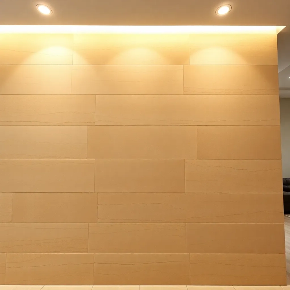 Kamień naturalny na ścianę w salonie