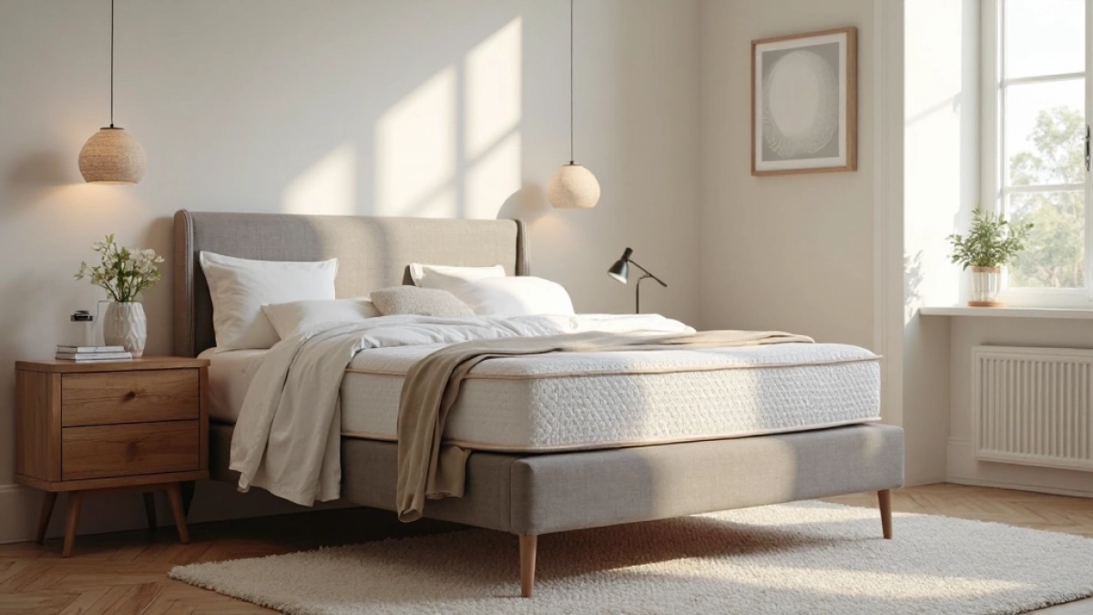 Kompletne łóżka do sypialni z materacem