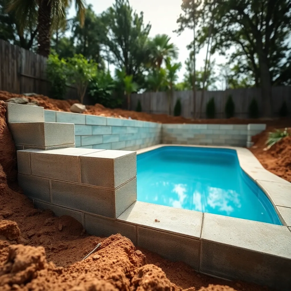 Koszt budowa basenu z bloczków betonowych