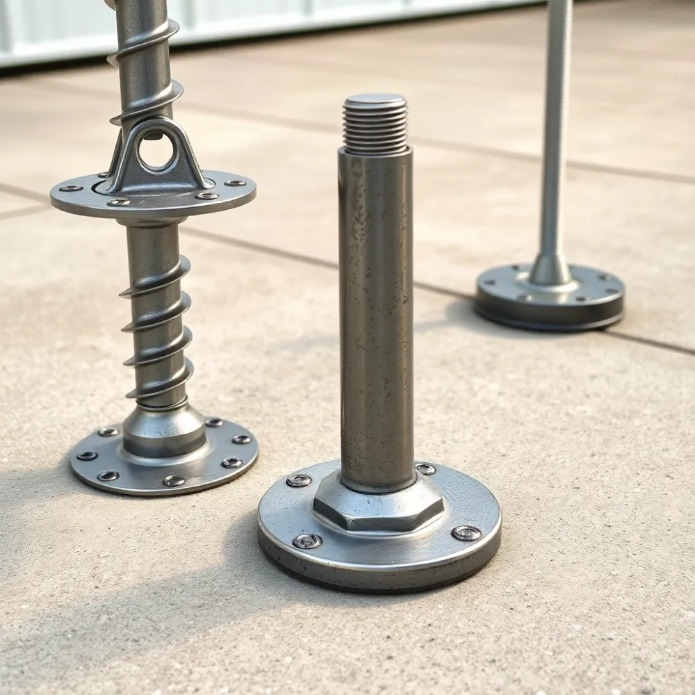 Kotwy do mocowania garażu blaszanego