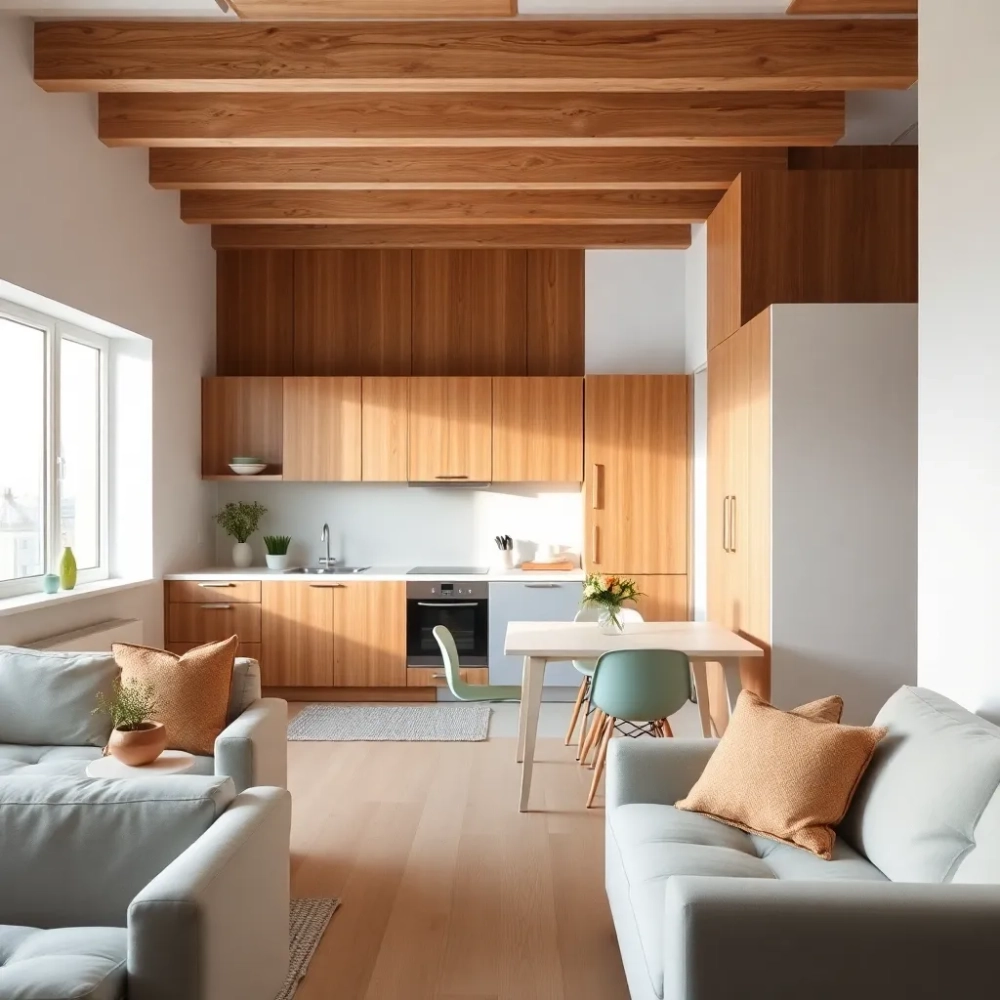 Kuchnia z salonem w bloku 20m2