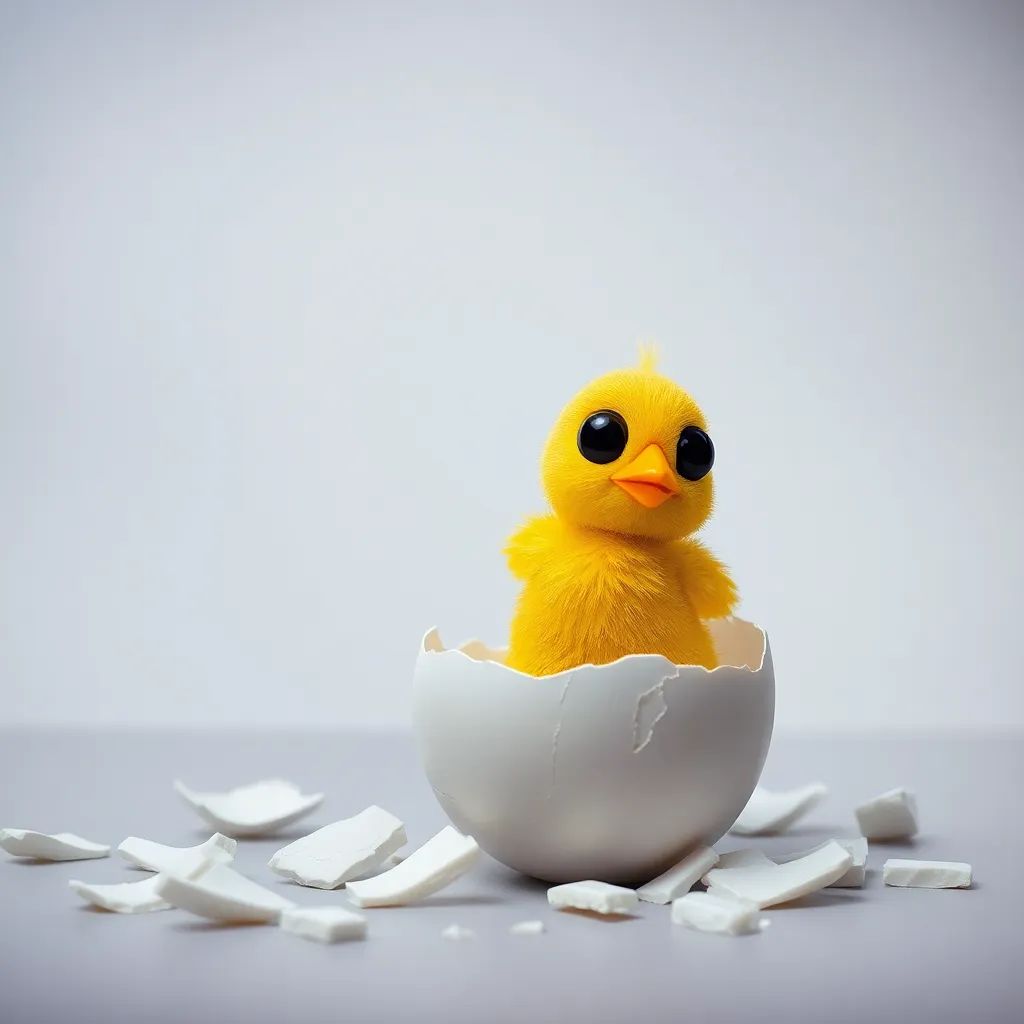 Kurczak z jajka styropianowego