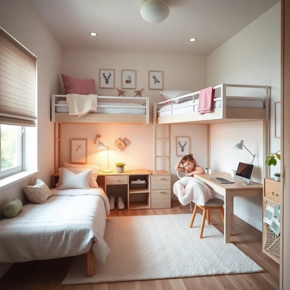 Mały pokój dla dwójki dzieci aranżacje