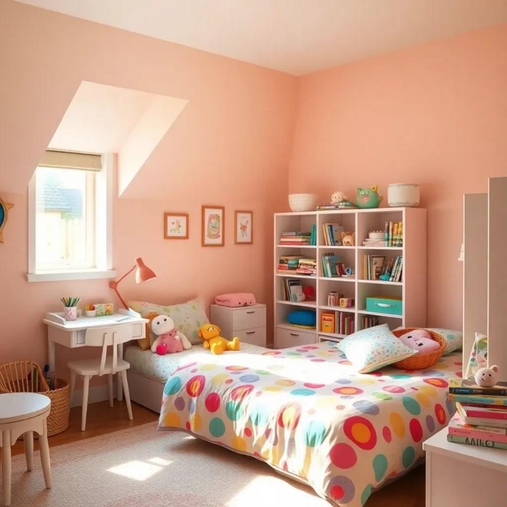 Mały pokój dla dziewczynki 8 lat