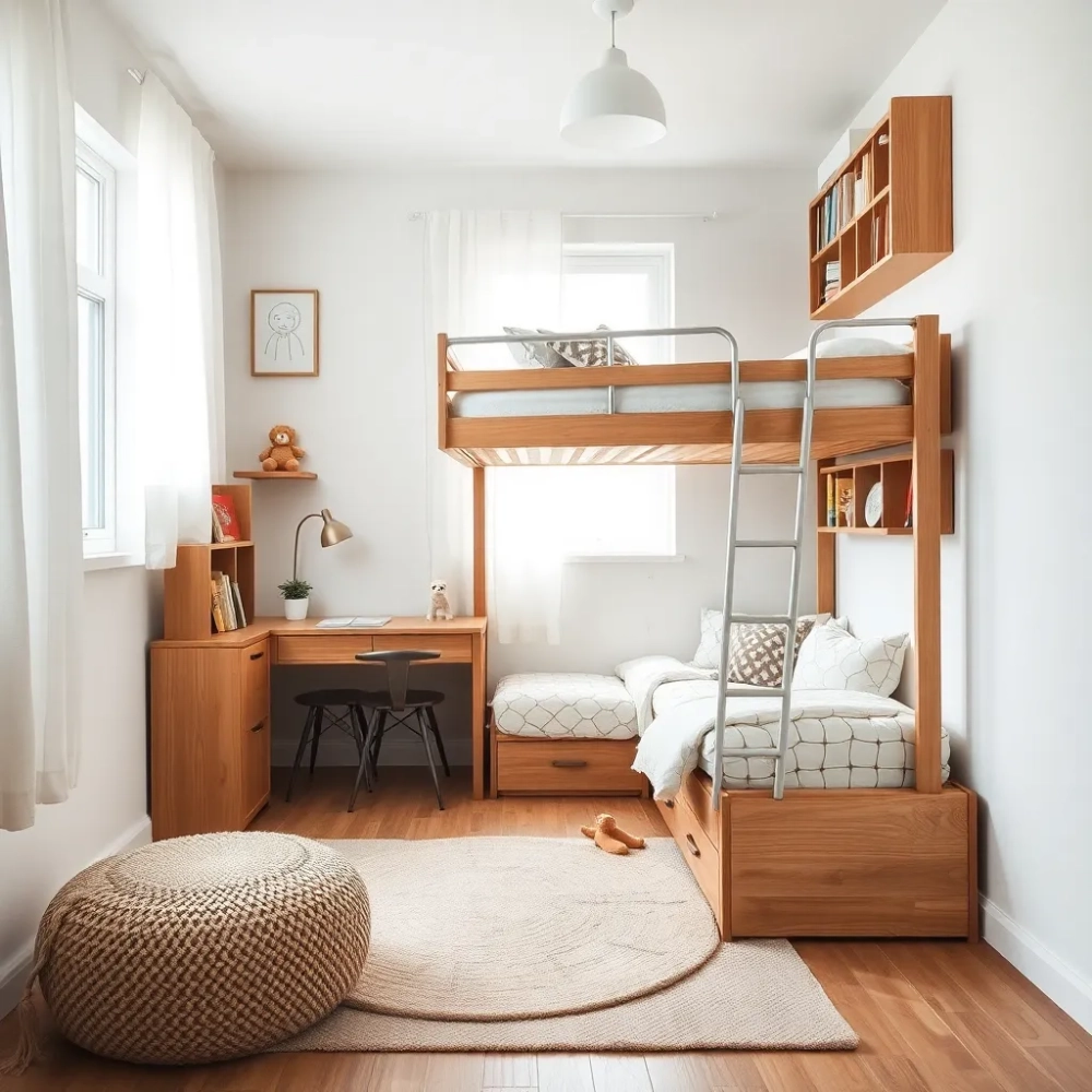 Mały pokój dziecięcy dla dwójki