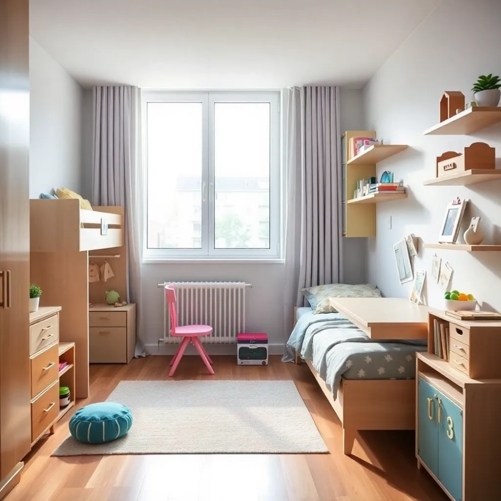 Mały pokój dziecięcy w bloku
