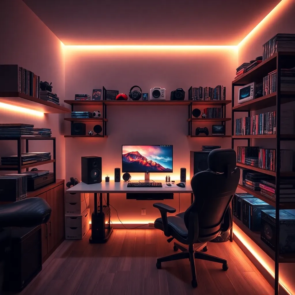 mały pokój gamingowy