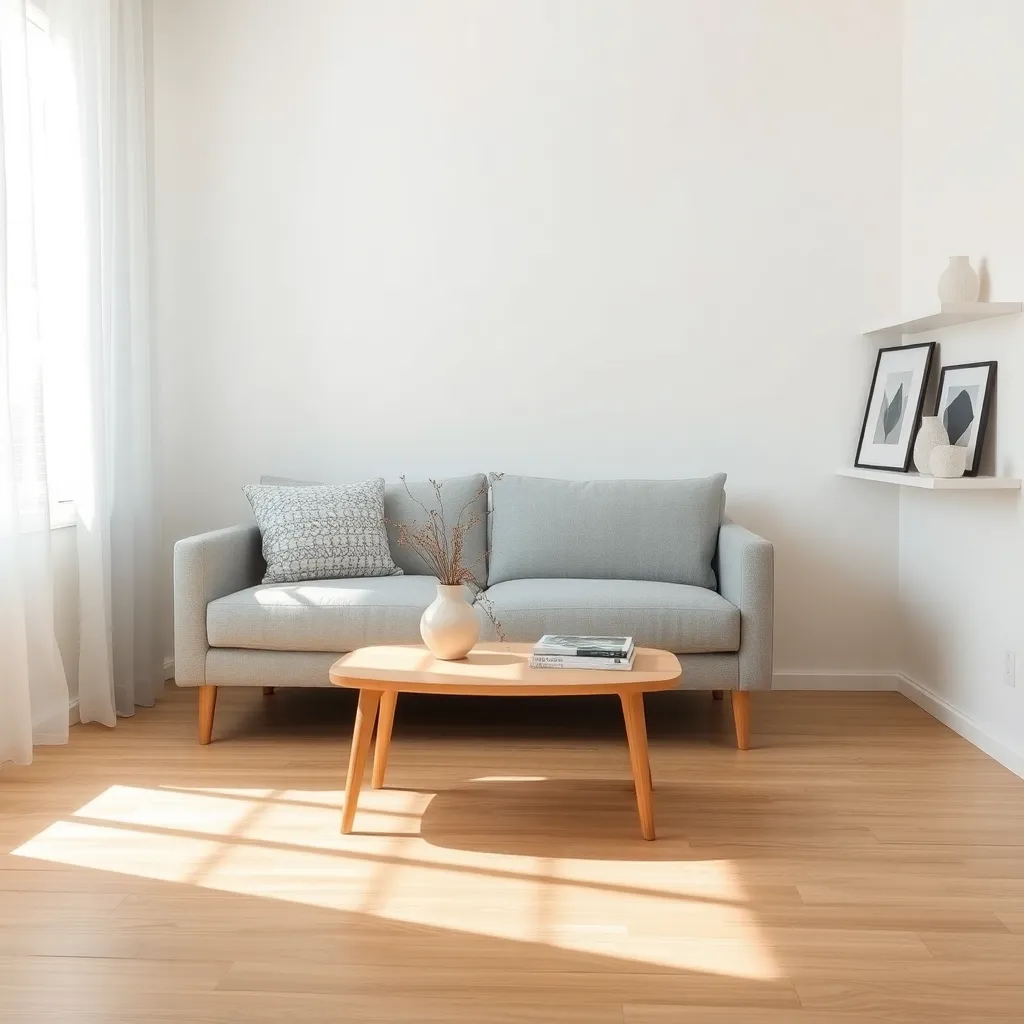 Mały salon w stylu skandynawskim