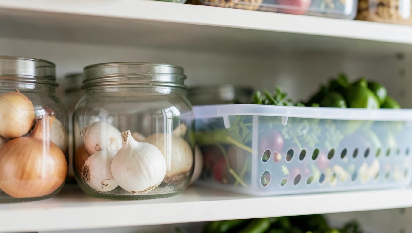 Materiały pojemników na warzywa w spiżarni