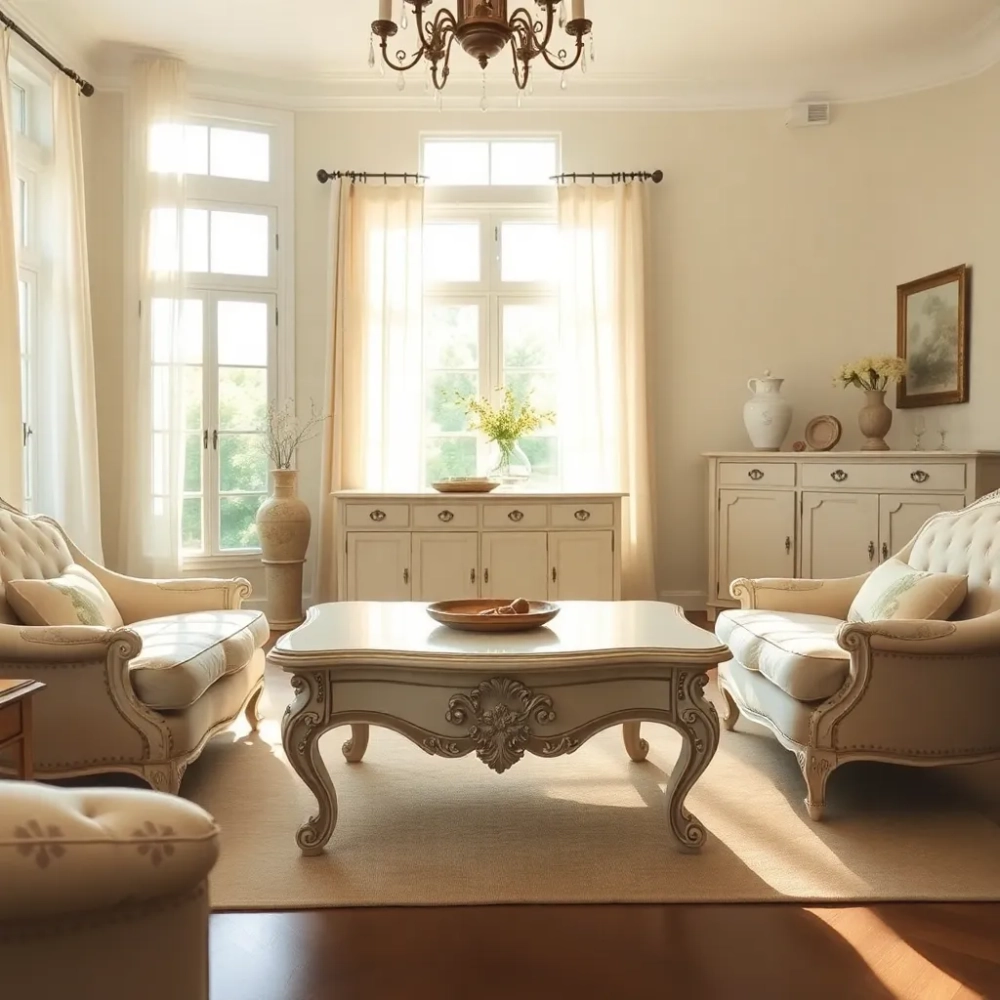 Meble w stylu prowansalskim do salonu