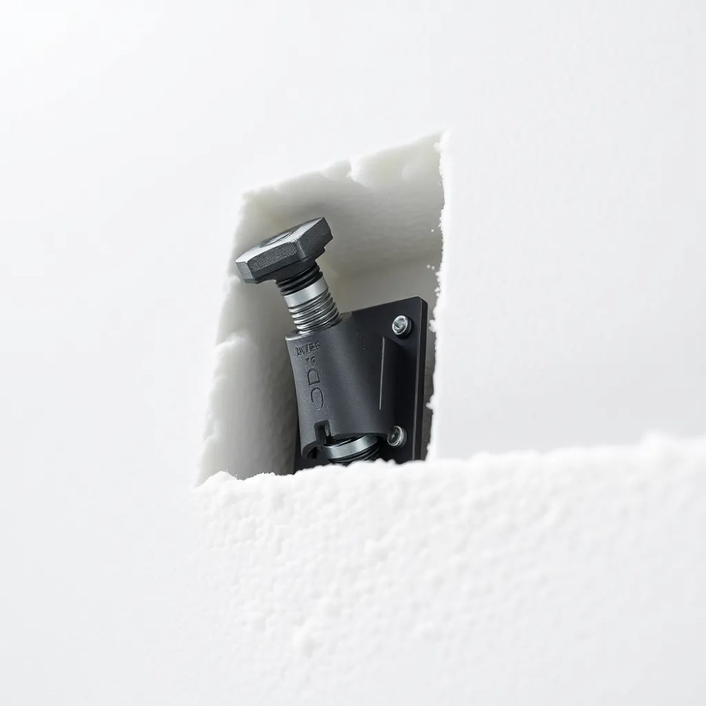 Mocowanie do ściany przez styropian