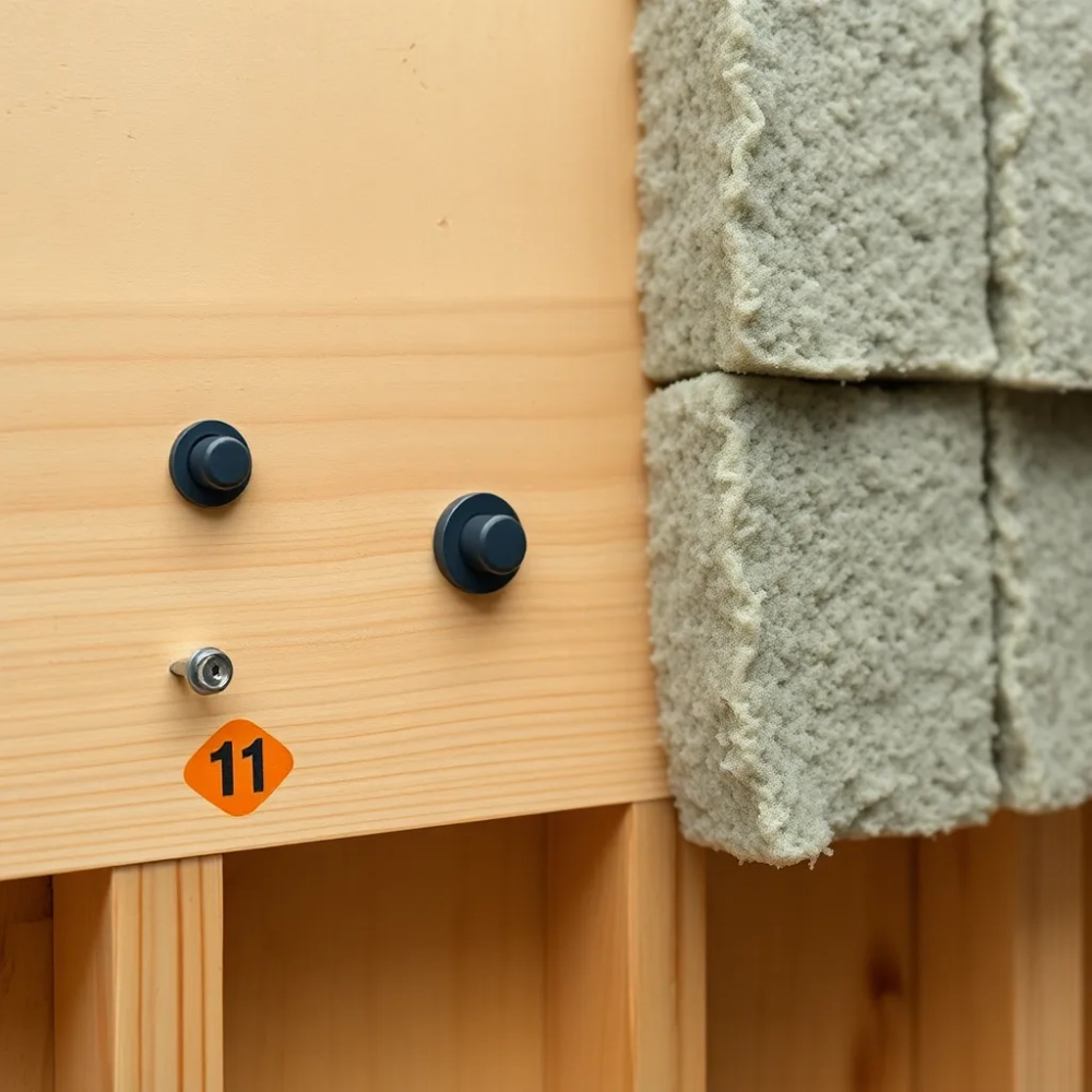 Mocowanie wełny mineralnej do ściany drewnianej