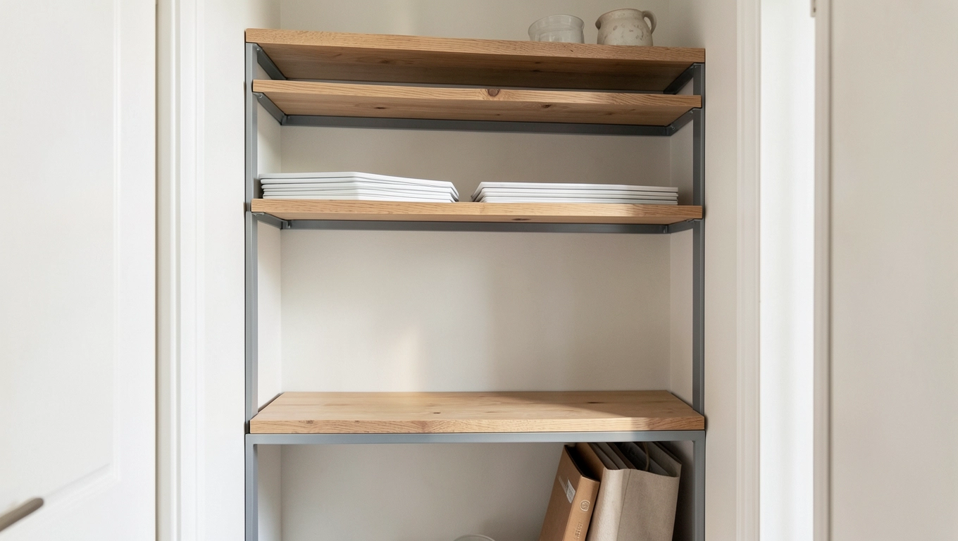 Modułowe półki do spiżarni