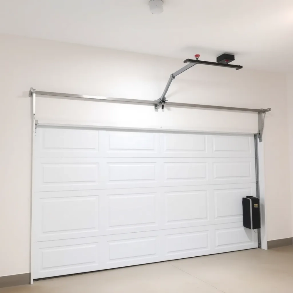 Montaż bramy garażowej uchylnej z napędem